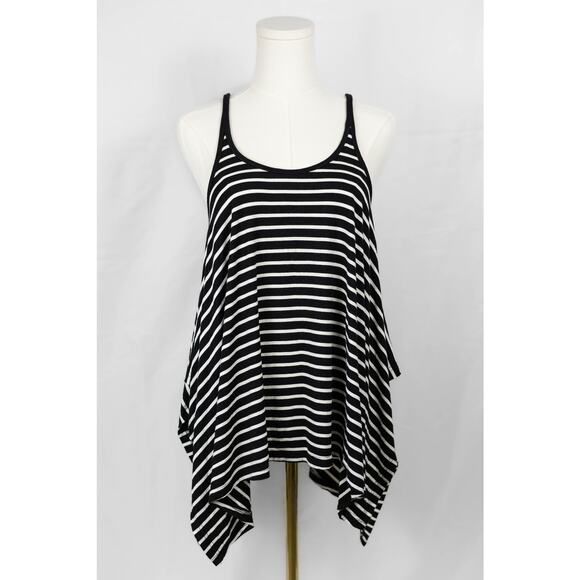 Bishop + Young Anthropologie XS Tank Top Stripe Black White - Picture 1 of 5